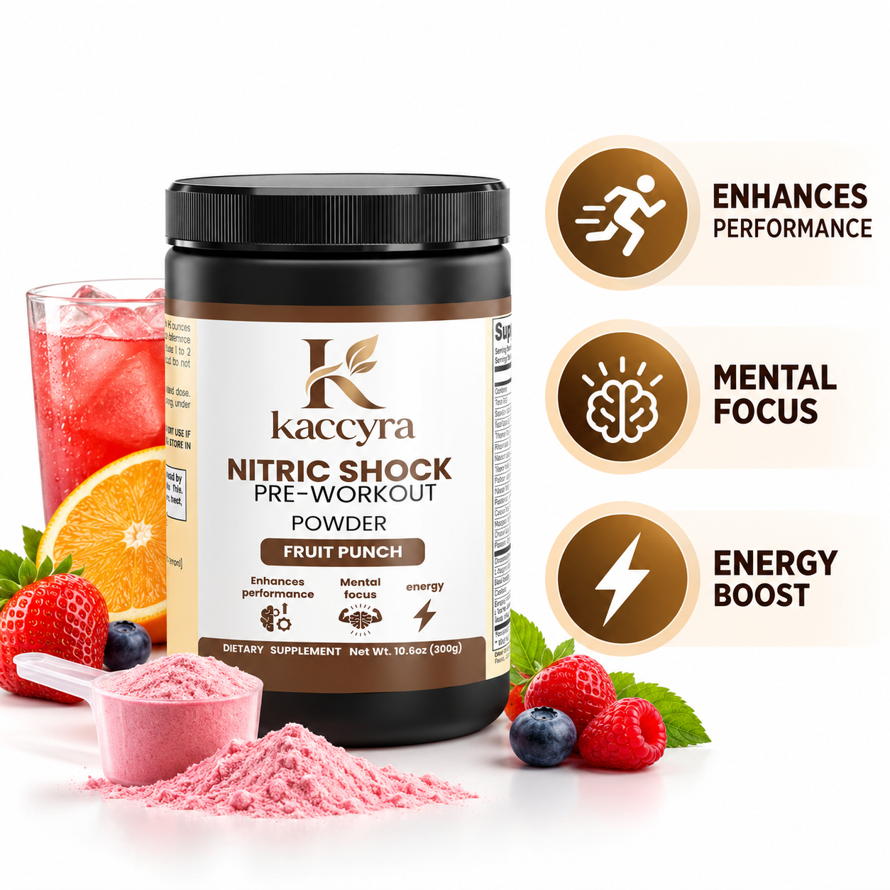 Nitric Shock Pre-Workout Powder (Fruit Punch)